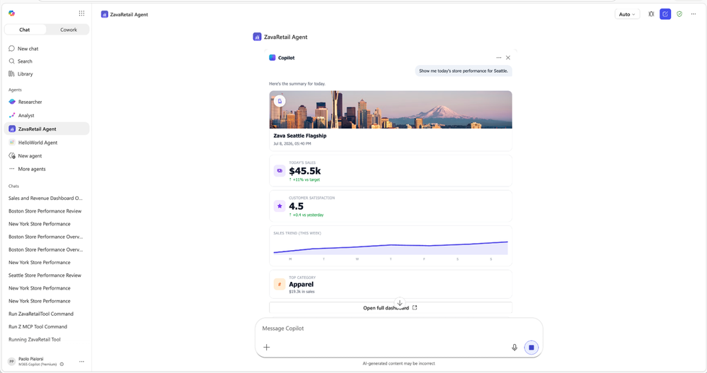 在 Copilot 聊天中直接使用 SharePoint Framework 交互组件